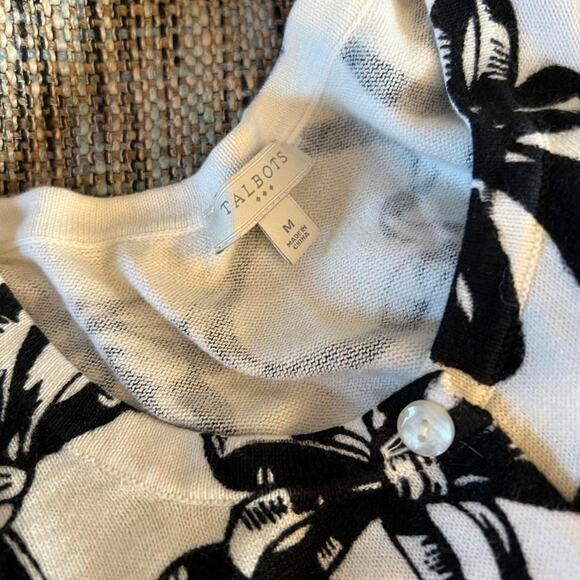 Black white bow print cardigan - Picture 7 of 8